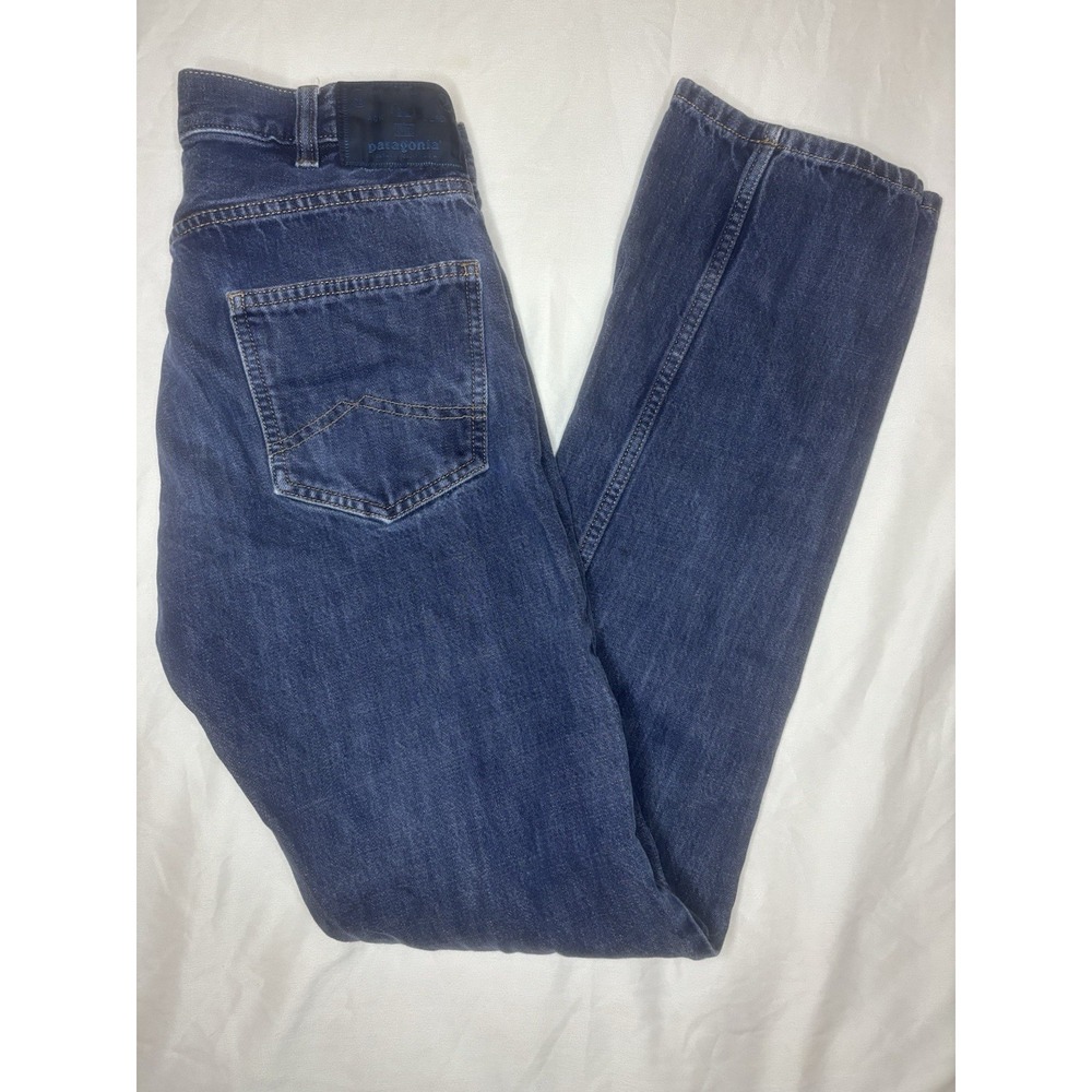 Patagonia Jeans Men's 28x34 Blue Regular Straight Iron Clad Organic Cotton Denim